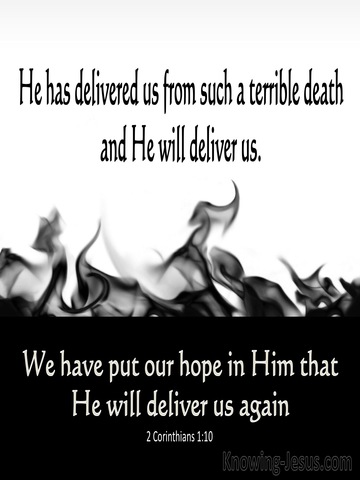 2 Corinthians 1:10 He Has Delivered Us (black)